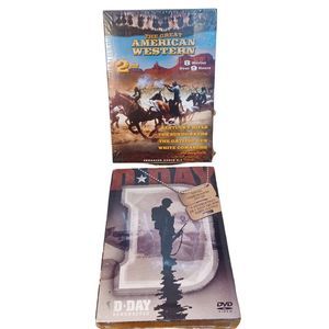 2 Set Bundle-The Great American Western and D-Day Remembered 2-DVDs Each Sealed